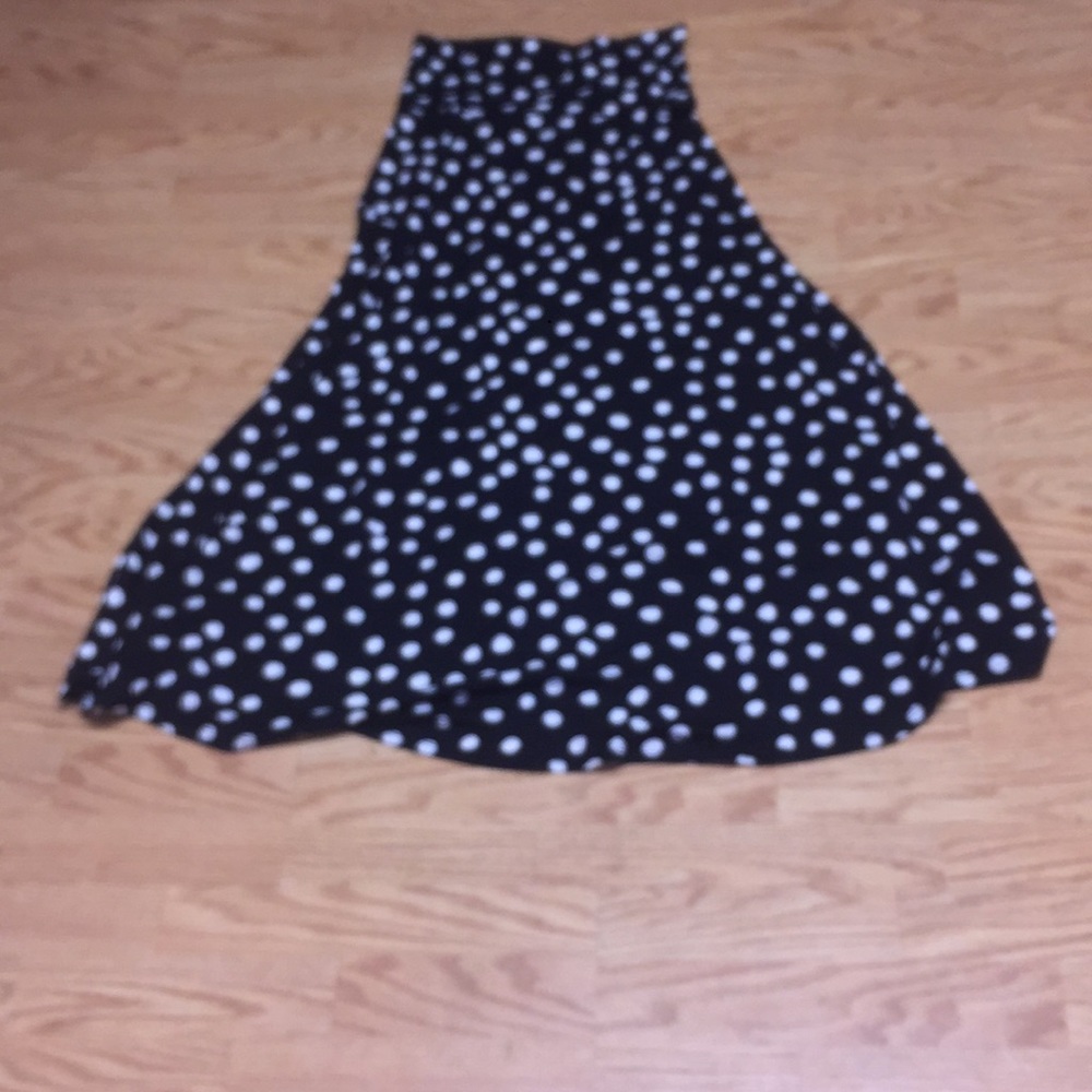 polka dot maxi skirt
